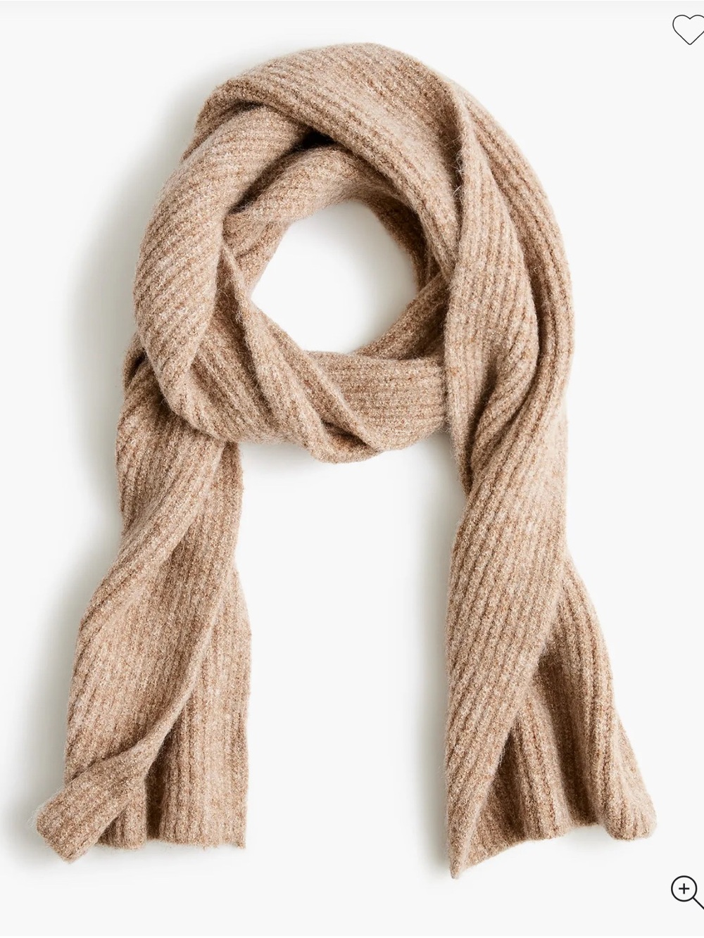J. Crew Factory Ribbed Knit Scarf - Beige/Tan